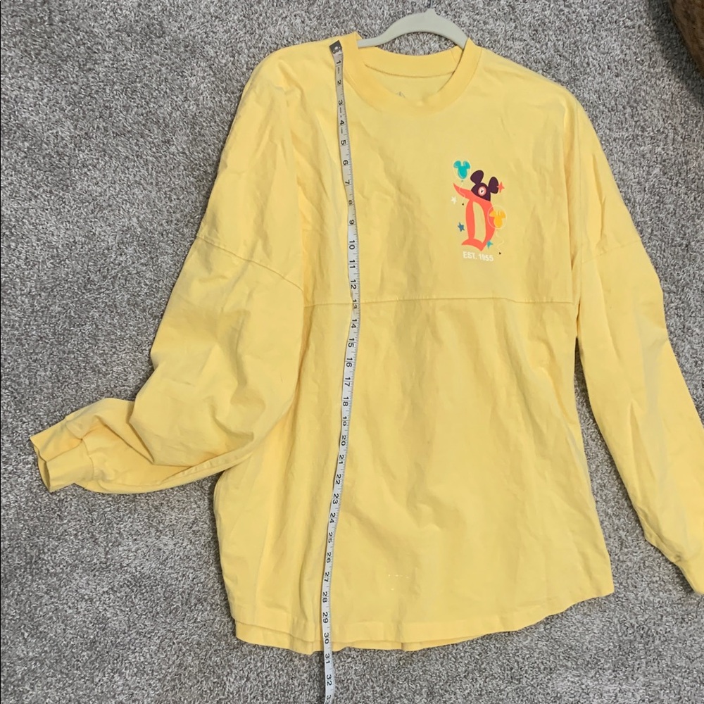 Spirit Jersey Disneyland Yellow Long Sleeve Unisex Shirt Size XL - Picture 7 of 9